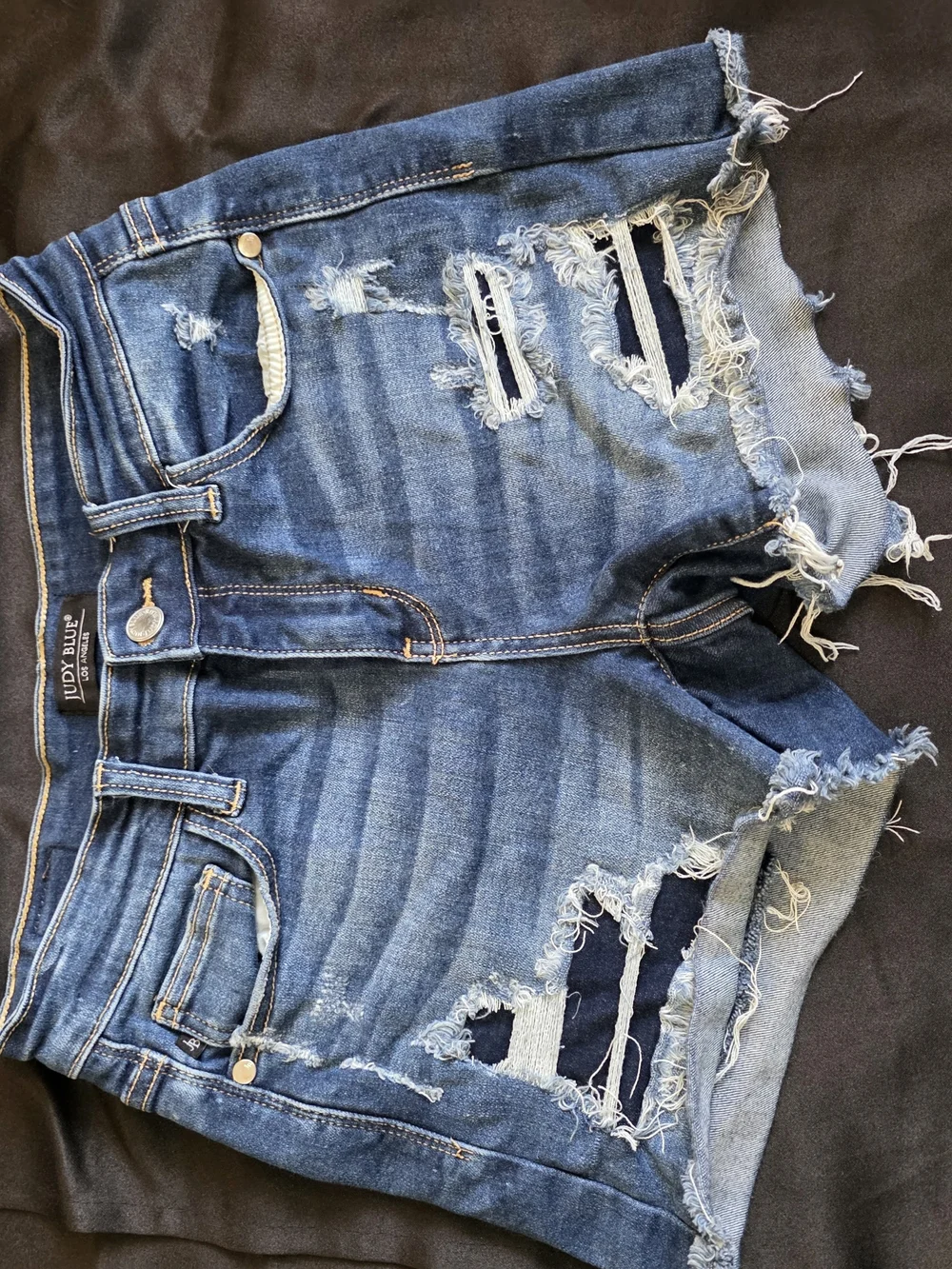 Judy Blue Distressed Denim Women’s Shorts - Blue